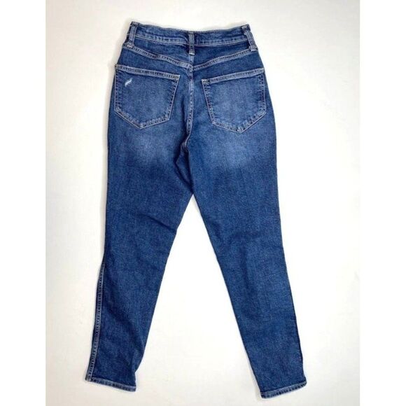 Juniors ARIZONA Highest Rise MoM Denim Ripped Distressed Jeans Sz 1 - Picture 10 of 10